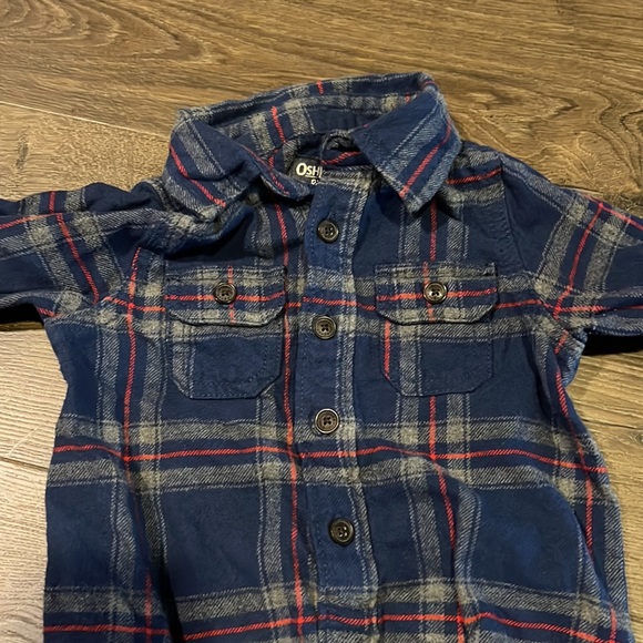 Plaid Flannel Onesie Bodysuit - Picture 3 of 4